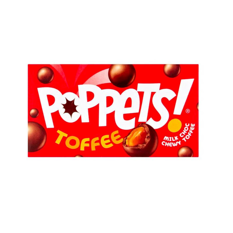 Confezione da 39g di cioccolatini  ripieni di crema al toffeePoppets Toffee