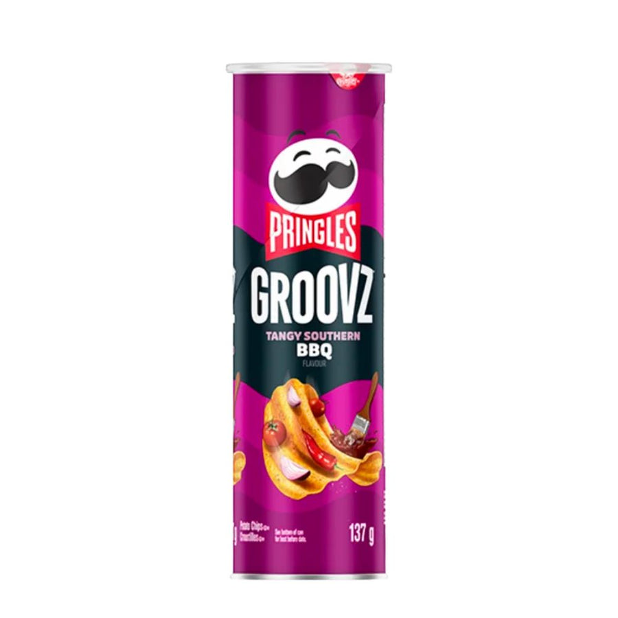 Confezione di patatine Pringles Groovz Tangy Southern BBQ da 137g