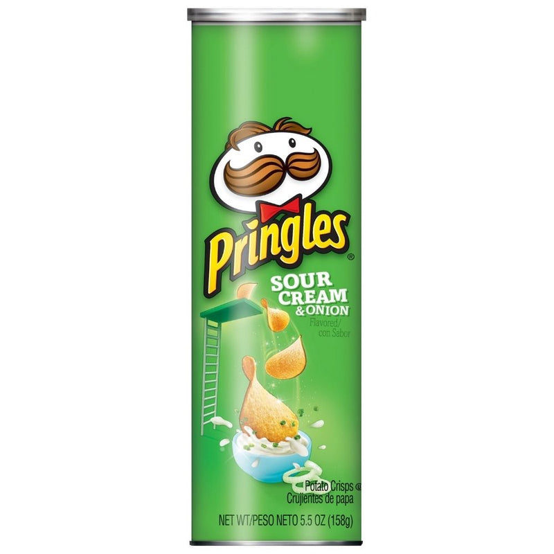 Pringles Sour Cream&Onion, patatine alla panna acida e cipolla da 200g (4698297598049)
