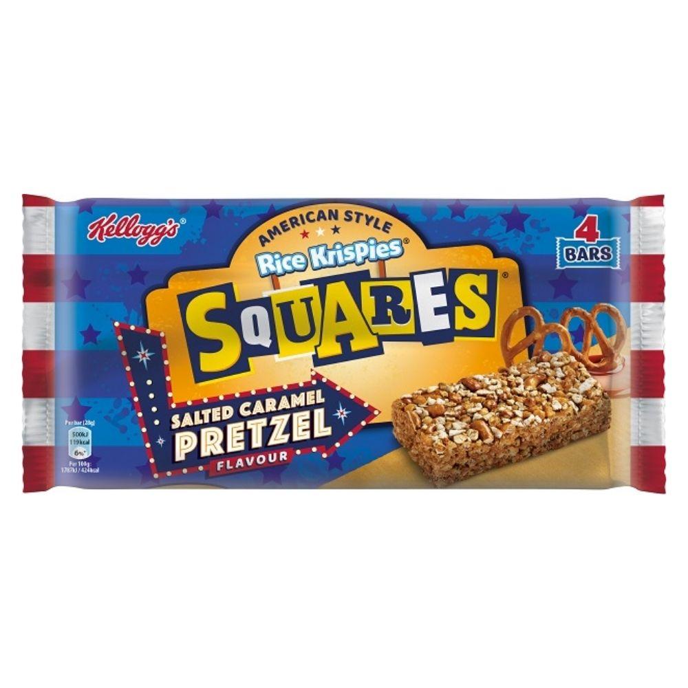 Kelloggs Rice Krispie Square Caramel Pretzel - barrette di riso soffiato con  pretzel e caramello salato da 136g – American Uncle