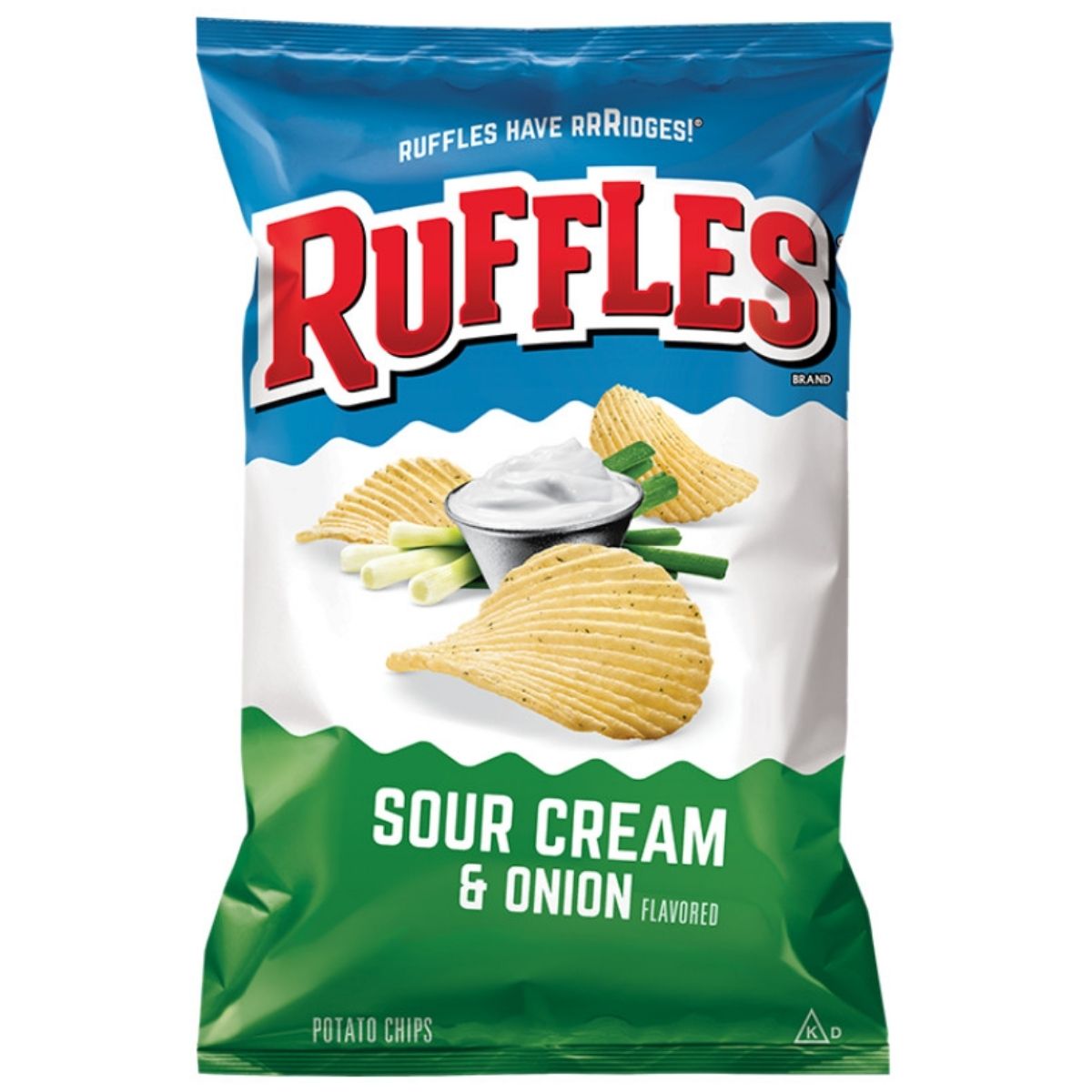 Iga Ruffles Ruffles Sour Cream & Onion - patatine al gusto di panna acida e cipolla ...