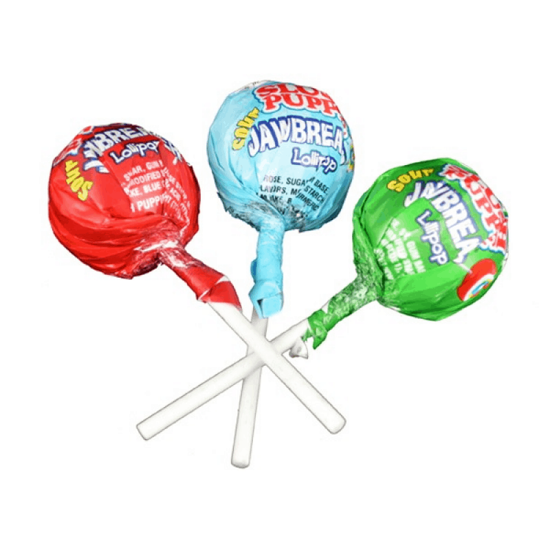 Slush Puppie Sour Jawbreaker Lollipops, lecca lecca alla frutta da 33g (2036380958817)