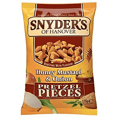 Snyder's Pretzel Pieces Honey Mustard & Onion, pretzel al miele e mostarda da 125g