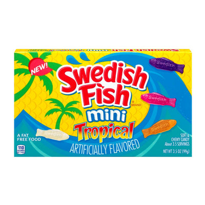 Confezione di caramelle Swedish Fish mini Tropical da 99g