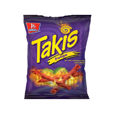 Takis Fuego Chips, confezione di riccioli di tortillas al peperoncino piccante da 65gr (4618996220001)