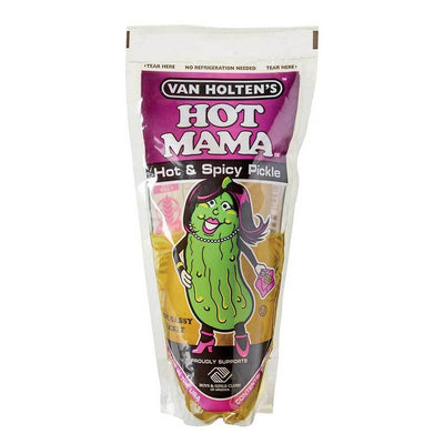 Van Holtens King Size Pickle - Hot Mama, cetriolo piccante monoporzione in sottaceto (4693582970977)
