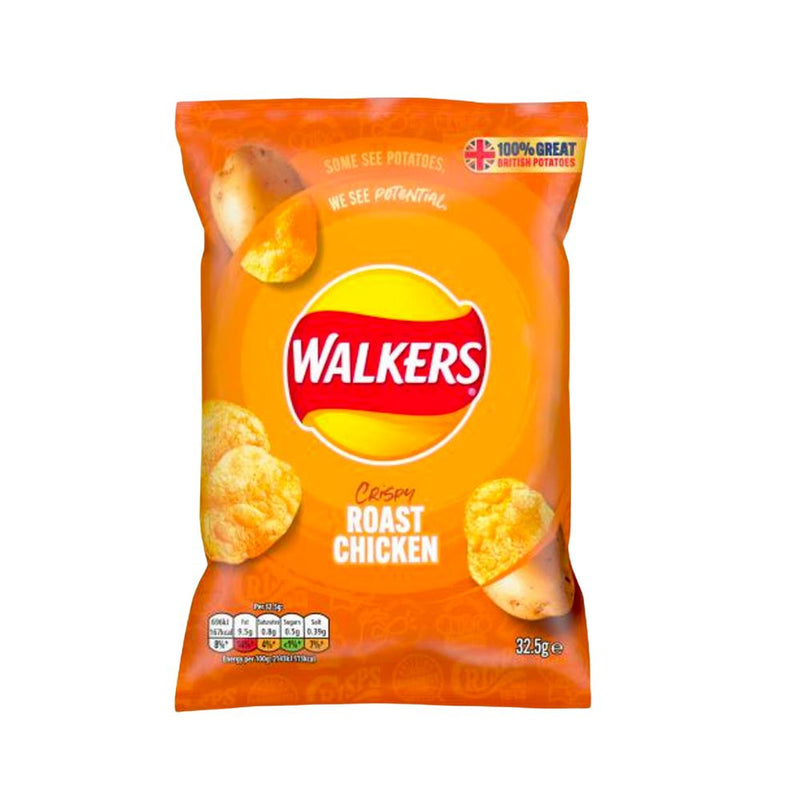 Confezione di patatine Walkers Crispy Roast Chicken da 32.5g